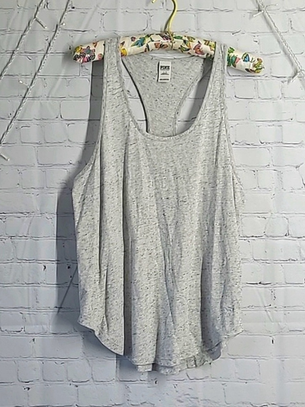 2016 Victoria's Secret PINK Heather Gray Tank Top Womens Size Large
